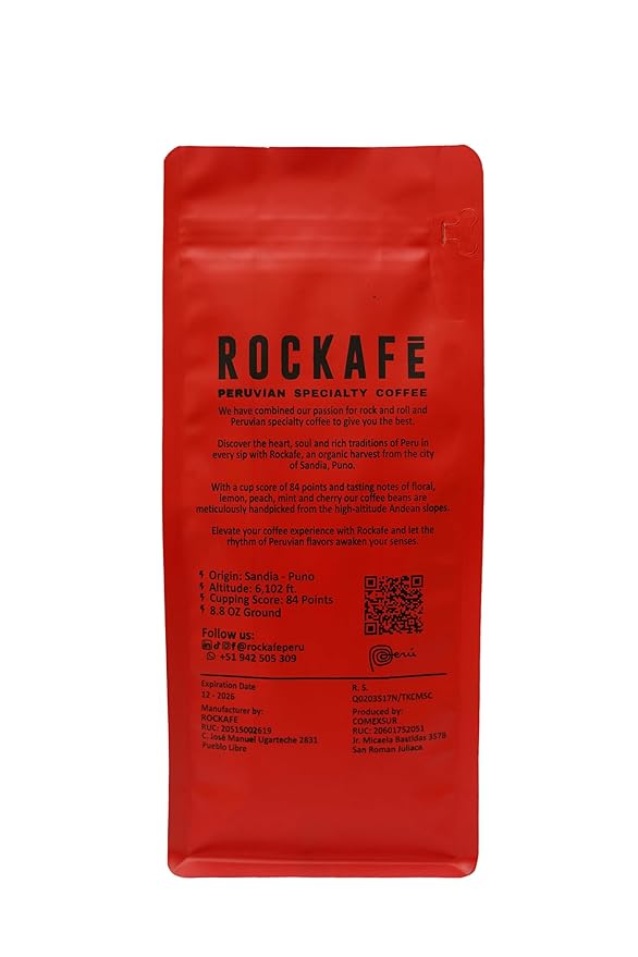 Rockafe Diablada Edition - 8.8 oz Bag of Peruvian Specialty Coffee - By Iky Store (Red Caturra and Bourbon) (3)