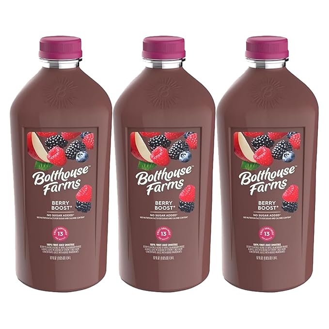 Bolt house Farm Organics 100% organic juice | 52 oz - Elite (Pack of 3 Berry Boost)