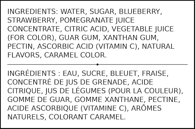 Torani Real Fruit Smoothie Mix Blueberry Pomegranate 64 Ounce