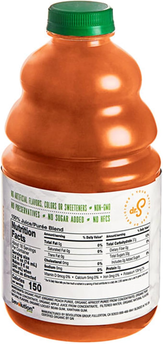 Organic Peach Fruit Smoothie Mix 46 fl. oz. WS-103DRORGPEAC-NF