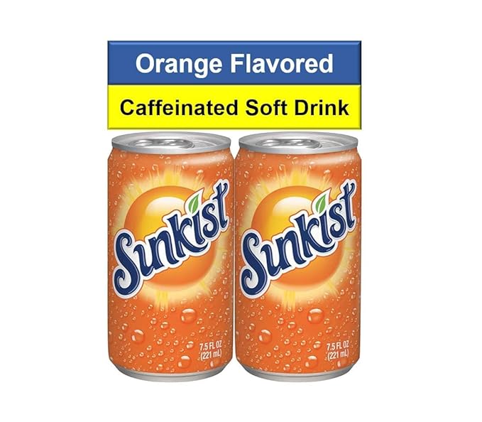 Mini Soda Cans Orange Flavors | (Pack of 20) | Flavor Soda Variety Pack | Soft Drink Assortment of Beverages | The Beverage Care Package of Mix Pop | Home &amp Office Fridge Restock Kit | 7.5 oz. Can