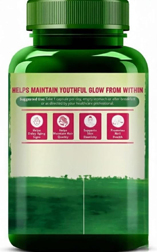Plant Based Collagen Builder with 8 B Vitamins for Hair and Skin | Collagen Supplement for Women &amp Men | Collagen Capsules with Biotin &amp Vitamin C | Glowing and Youthful Skin (90 Capsules)