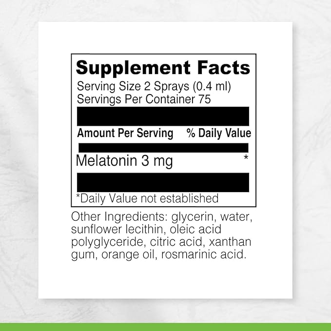 DAVINCI Labs Liposomal Melatonin Spray - Sleep Support Supplement - Bedtime Spray with 3mg Melatonin Per Serving - Fast-Acting Formula - Supports Restful Sleep - 30 mL
