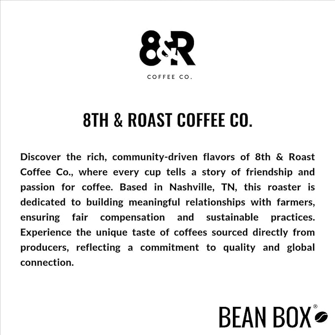 Santa Maria De Dota Costa Rica - Roasted by 8th &amp Roast Coffee Co. - Whole Bean Coffee - 12 Ounce Bag