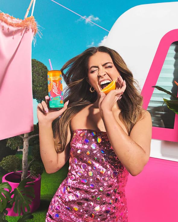 Alani Cotton Candy Energy Drinks sugar free low calorie energy drinks 12 Fl Oz Cans (12 Fl Oz (Pack of 12) Orange Kiss)