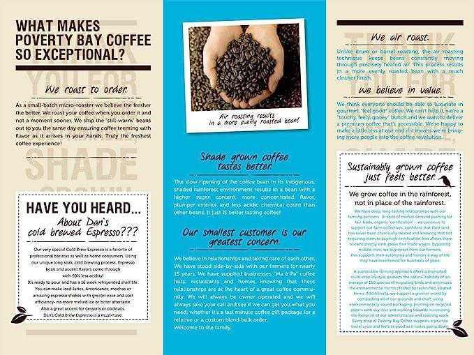 Ralph's Light Roast - French Press Grind Coffee - 2lb Bag Shade Grown Coffee Roasted by Poverty Bay Coffee Co. (French Press Grind 2 lb.)