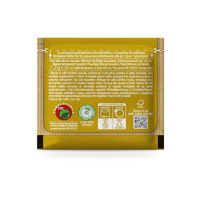 Caffè Borbone Espresso Paper Pods Gold Blend Sweet and Refined Medium Roast ESE Pods Authentic Italian Espresso- 150 Count