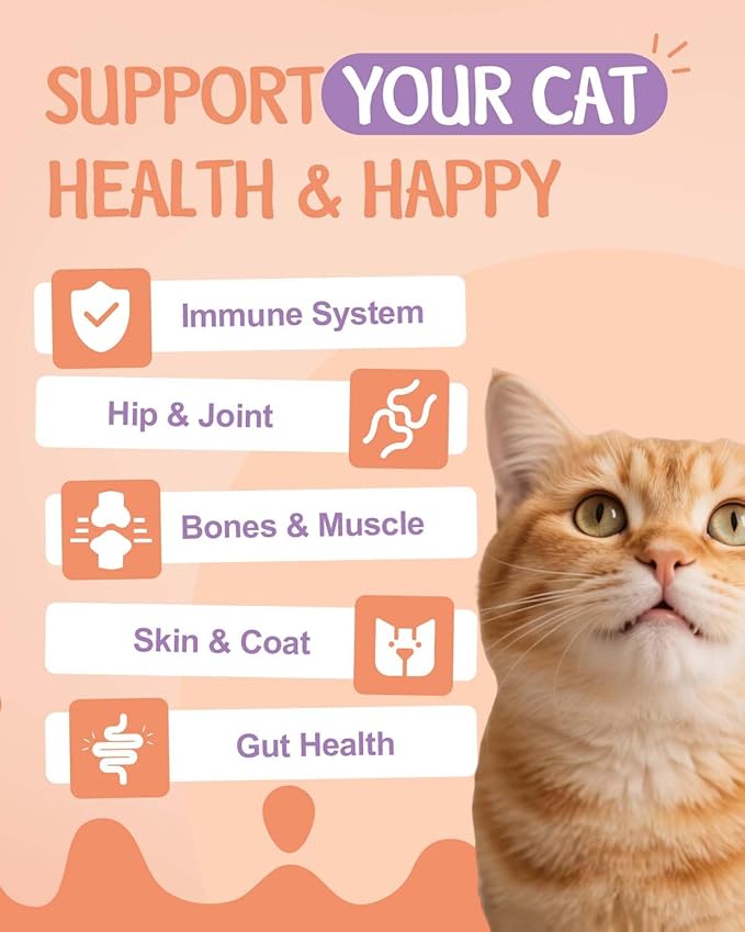 Collagen for Cats &amp Dogs - Liquid Grass Fed Collagen for Cat &amp Dogs - Hip &amp Joint Skin &amp Coat Digestive Function - with MSM Hyaluronic Acid Biotin - Roast Chicken Flavor