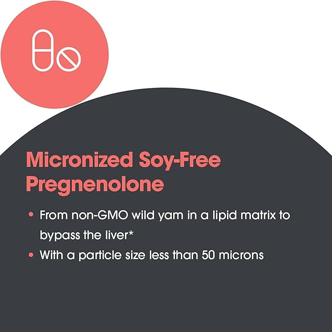 Allergy Research Group ARG Pregnenolone 50 mg - Micronized Hormone Precursor Support - Highly Bioavailable - Hypoallergenic - 60 Servings - 60 Scored Tablets