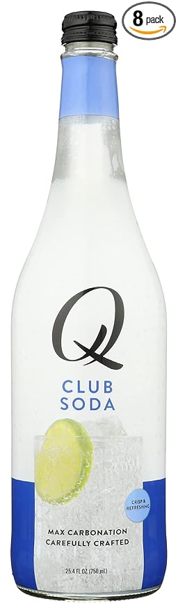Q Tonic Club Soda Max Carbonation Carefully Crafted Crisp &amp Refreshing Kosher Non-GMO 25.4 Fluid Ounce (Pack of 8)