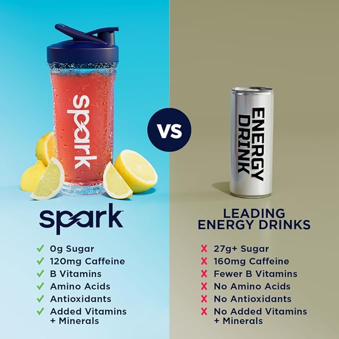 AdvoCare Spark - Energy Drink Mix - Vitamin &amp Amino Acid Supplement - Supports Energy &amp Focus - Portable Immune Support - Sugar-Free - Pink Lemonade (10.5 oz)