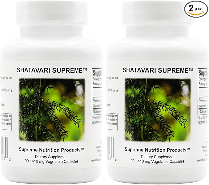 Supreme Nutrition Shatavari Supreme 90 Pure Shatavari Root Vegetarian Capsules (Pack of 2)