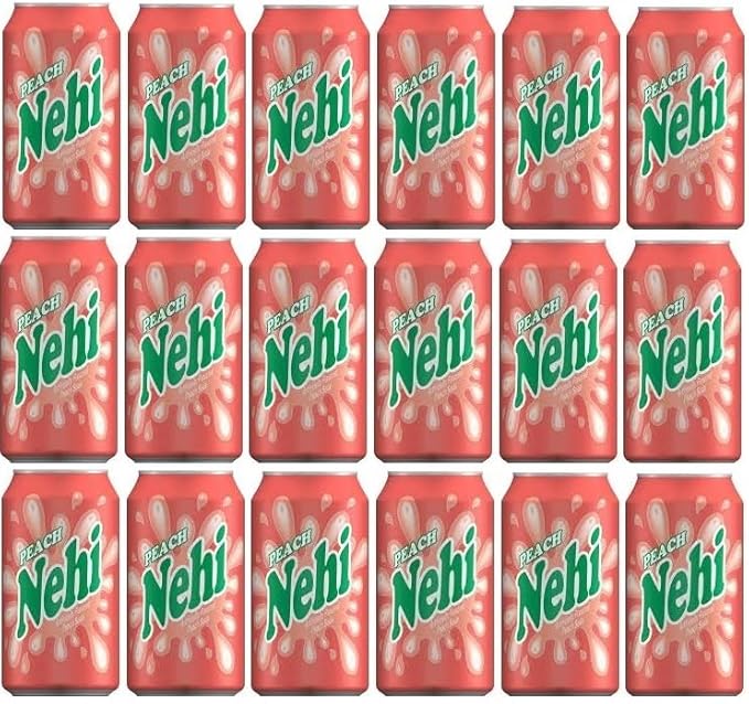 18 Pack of Soda Pop Soft Drink Peach Nehi 12oz Cans