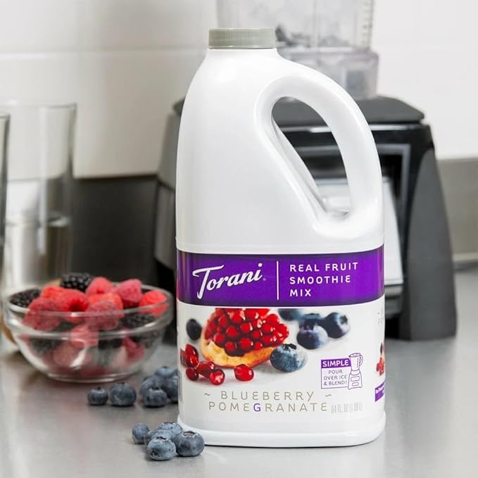 Torani Real Fruit Smoothie Mix Blueberry Pomegranate 64 Ounce
