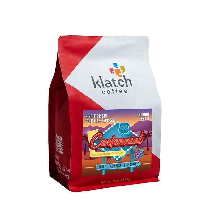Centennial A Route 66 Celebration Espresso - Roasted by Klatch Coffee - Whole Bean Coffee - 310 Gram Bag