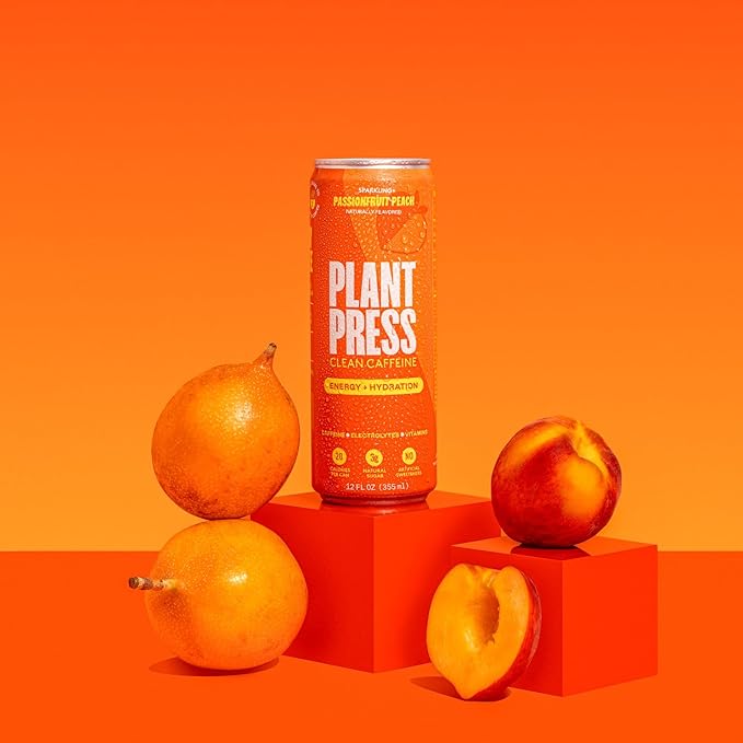 Plant Press - Organic Energy Drink 100 mg Caffeine Clean Coffee Alternative Full Range of Vitamins Electrolytes No Sugar Alcohols No Preservatives - Variety Pack (12 Fl Oz 12 Pk)