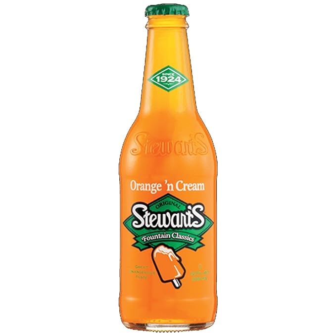 Stewart's Orange &amp Cream Soda 12 fl oz (24 Glass Bottles)