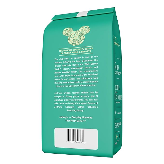 Joffrey's Coffee - Disney Tiana Bayou Beignet | Honey and Powdered Sugar Coffee Medium Roast (Whole Bean 11oz)