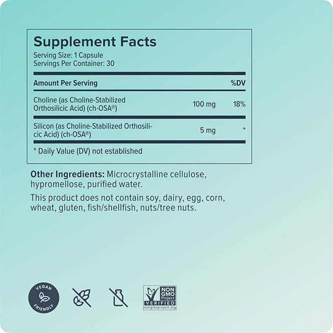 Biosil Collagen Booster Supplement - 30 Original Capsules Pack of 2 - Patented ch-OSA Activator for Skin Hair Nails &amp Joints - Supports Natural Production - 30-Day Supply