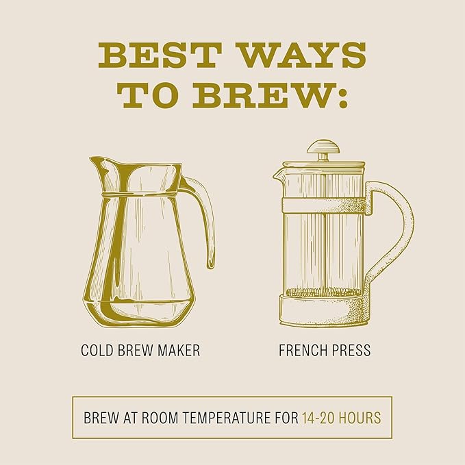 Bizzy Organic Cold Brew Coffee | Bundle | Coarse Ground Coffee | Light &amp Bright 1 LB + Smooth &amp Sweet Pitcher Pack 12-count | 2 Pack