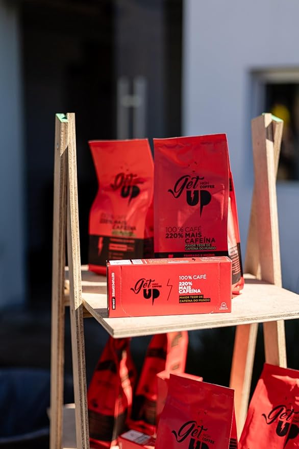 Get Up Coffee - Premium Roast Ground Coffee Bold &amp Smooth Flavor High Caffeine Medium Dark Roast Designed to Boost Performance 1.1 lb Bag (500g)