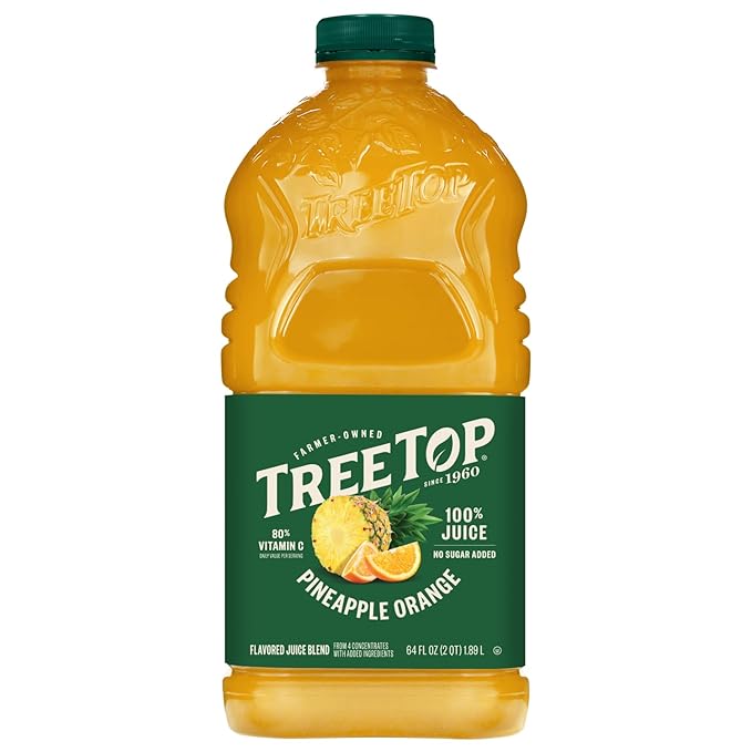 Tree Top Pineapple Orange Juice 64 Fl Oz (Pack of 8)