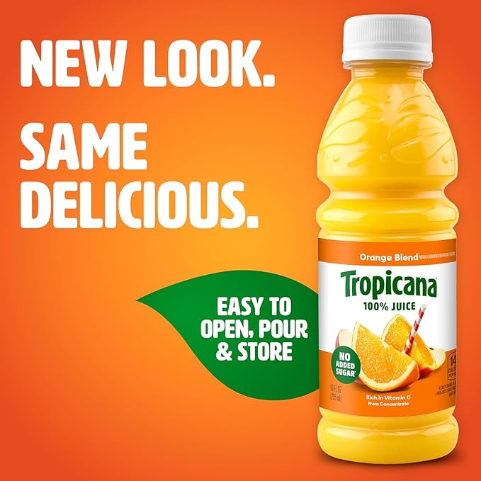 Tropicana 100% Juice 3-flavor Classic Variety Pack10 Fl Oz (Pack of 24)