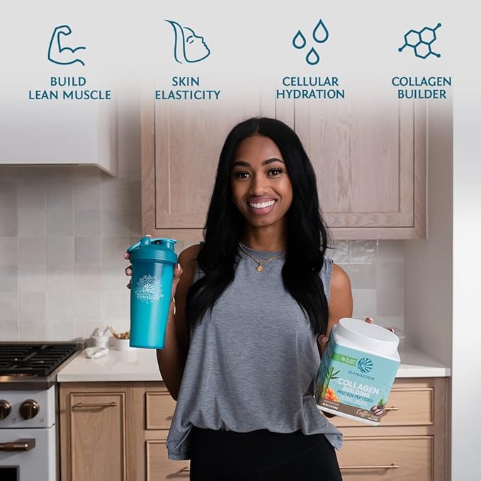 Vegan Collagen Protein Powder for Women Silica Plant Based Collagen Powder Coffee Flavor with Vegan Hair Skin and Nails Vitamins Non-GMO No Added Sugar Soy Dairy &amp Gluten Free (Coffee 20 Servings