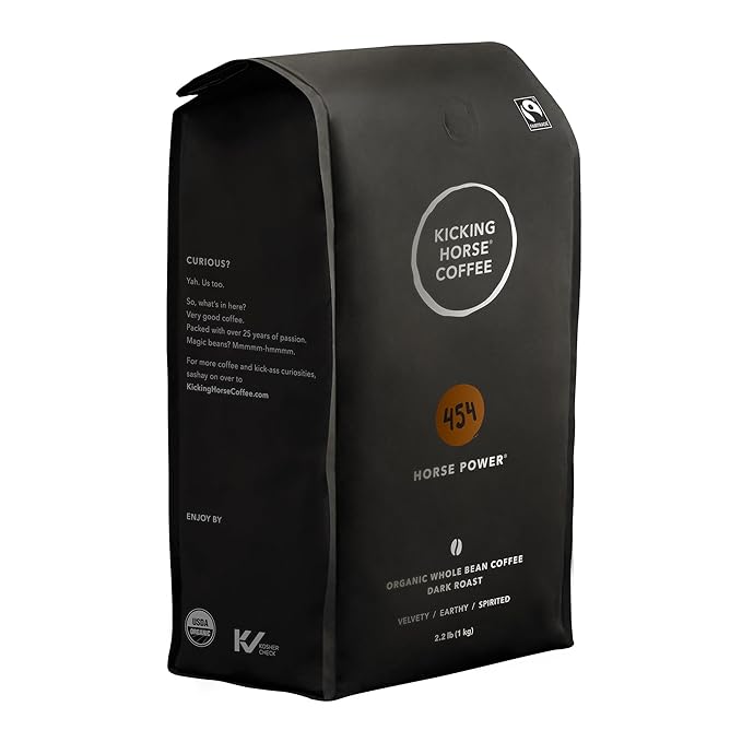 Kicking Horse Coffee 454 Horse Power Dark Roast Whole Bean 2.2 lb