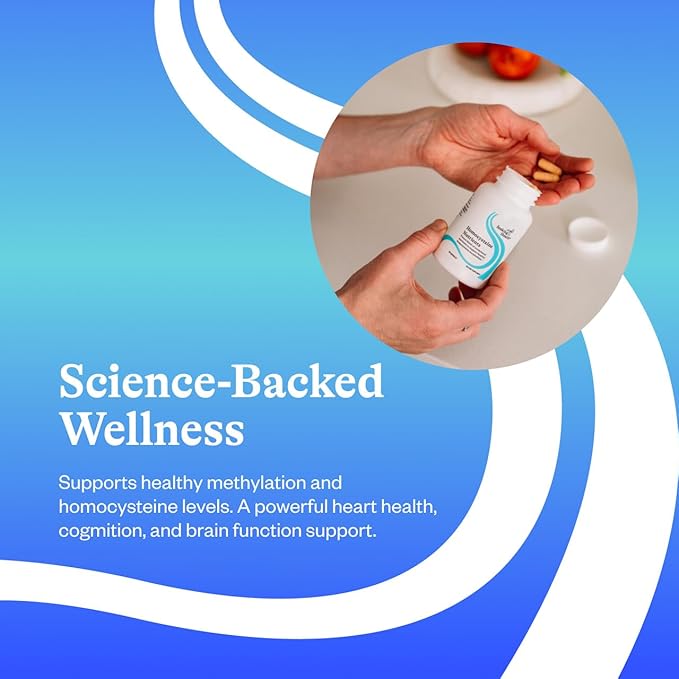 Seeking Health Homocysteine Nutrients - Supplement Formula with L-Methylfolate &amp Vitamin B12 B6 &amp B2 - Supports Healthy Cognition &amp Brain Function - Aids Homocysteine Metabolism - 60 Caps