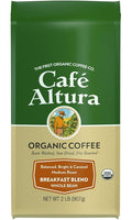 Cafe Altura Whole Bean Organic Coffee Breakfast Blend 2 lb Bag