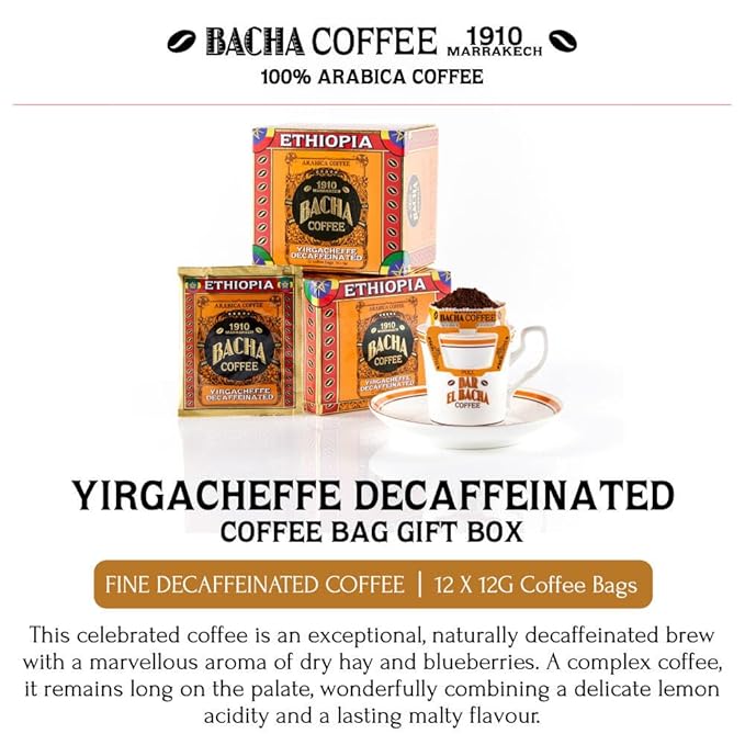 Bacha Coffee Tolteca Chocolate and Yirgacheffe 100% Arabica Beans Specialty Coffee Bag Gift Box Bundle