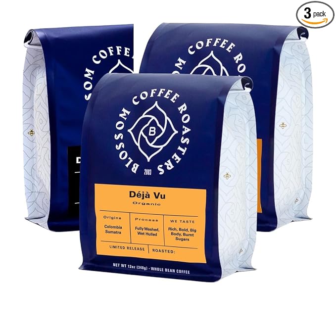 Bean Box Sampler - Roasted by Blossom Roasters 3-Pack Freshly Ground Coffee Gourmet Coffee