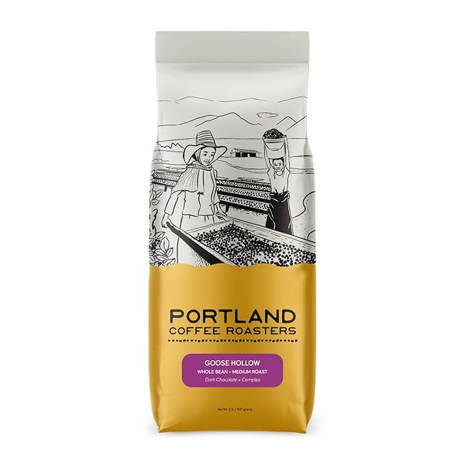 Portland Coffee Roasters Goose Hollow Whole Bean Medium Roast 32 oz