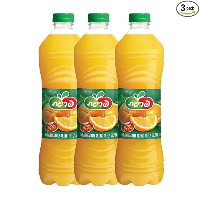 Kosher Prigat Orange Juice Drink 1.5 L Pack 3