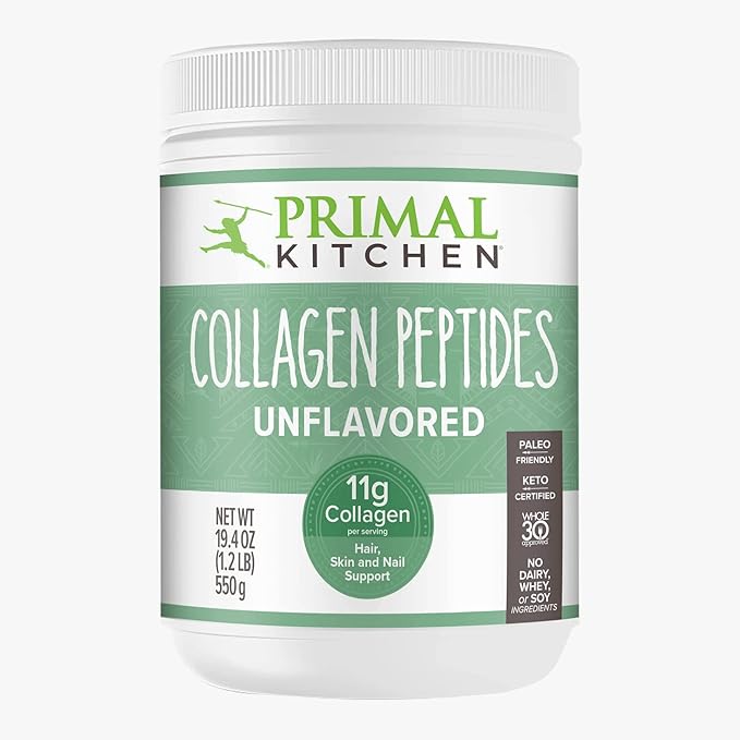 Primal Kitchen Unflavored Collagen Peptides 1.2lb Orgain Keto Collagen Protein Vanilla 0.88lb