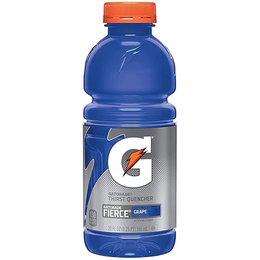 Gatorarde Original Thirst Quencher Fierce Grape 20 oz Pack of 24 Bottles