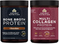Ancient Nutrition Multi Collagen Protein Powder Unflavored 45 Servings + Bone Broth Protein Powder Chocolate 20 Servings