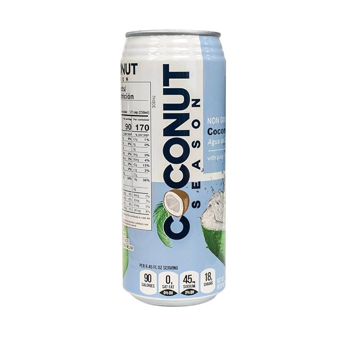 Coconut Season Coconut Water 16.9 Ounce (Pack of 24)