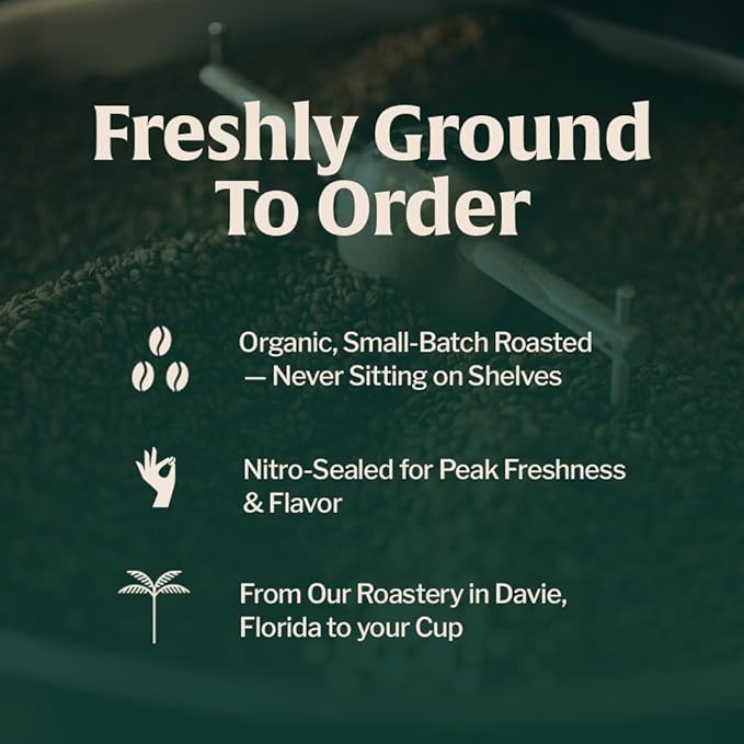 Artizan Coffee USDA Organic Ground Coffee | Manuka Honey Coffee RX Fusion | Medium-Dark Roast | Medium Grind for Drip | 10 oz | Roasted in South Florida