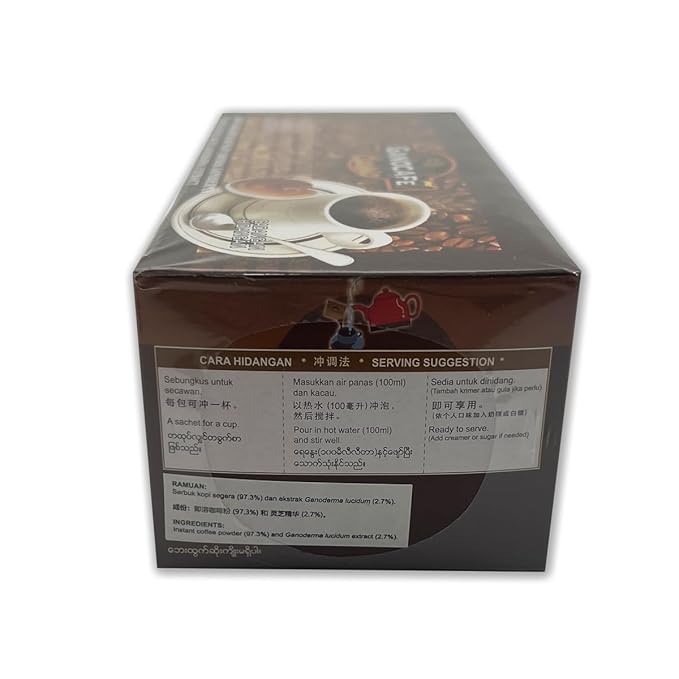 HAGEN Generic Gano Excel Gano Cafe Classic Dark Roast Instant Black Coffee 30 sachets x 3g (3 Boxes)