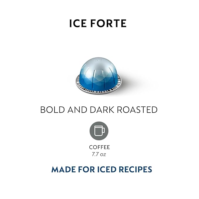 Nespresso Capsules Vertuo Ice Forte 30-Count Coffee Pods Brews 7.8 oz.
