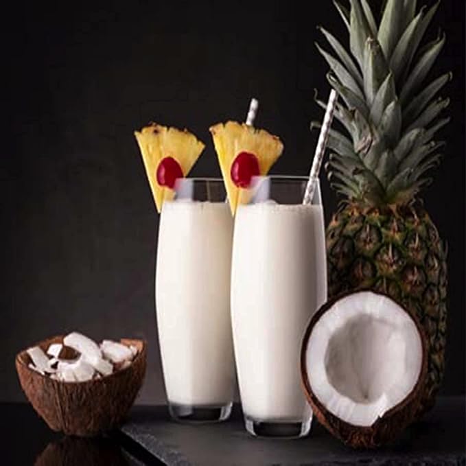 SPOOKY - Piña Colada Drink Mix - Real Coconut &amp Pineapple Juice - No Artificial Color or Flavor - NO High Fructose Corn Syrup - Premium Gluten Free Cocktail Mixers - 32 Oz (Pack of 2)