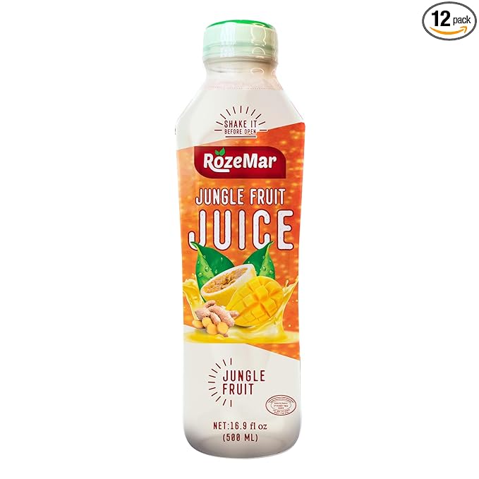 Jungle Juice – Mango Passion Fruit &amp Ginger Blend |Pack of 12 Tropical Fruit Beverage | Smooth &amp Refreshing Drink with Real Fruit Flavors