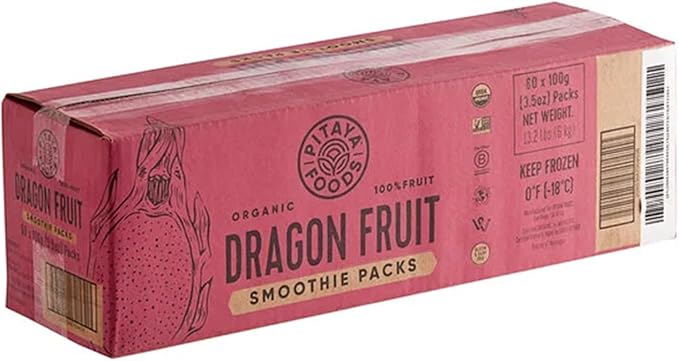 Foods 3.5 oz. Organic Dragon Fruit Smoothie Pack - 60 Pieces WS-877PIT004038-NF