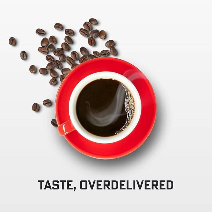 Eight O'Clock Coffee 50% Decaf Medium Roast Ground Half-Caf Coffee 100% Arabica Kosher Certified 11.5 Ounce (Pack of 6)