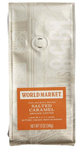 World Market Light Roast Salted Caramel Ground Coffee 12 Oz. Buttery Creamy Medium Bodied Coffee
