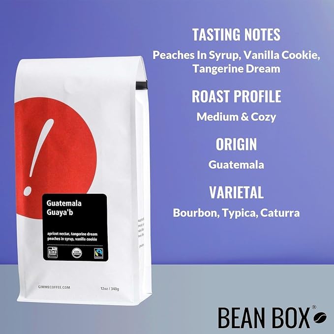 Guatemala Guaya'b - Certified Fairtrade Organic Smithsonian Bird Friendly - Roasted by Gimme! Coffee - Whole Bean Coffee - 2 Pound Bag