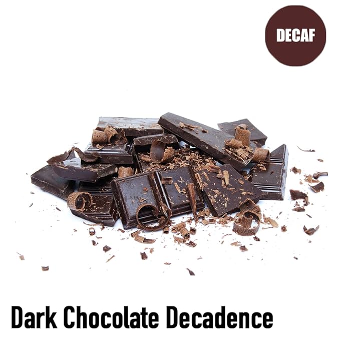 Dark Chocolate Decadence Decaf Flavored Coffee Whole Bean Fresh Roasted 16-ounce