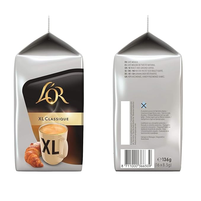 Tassimo Coffee L'OR XL Selection - L'OR Classique XL &amp Intense XL - 5 Packs (80 Servings)